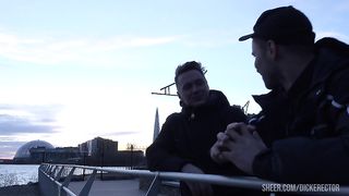 Horny brunette chick banged by two nasty peckers