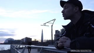 Horny brunette chick banged by two nasty peckers