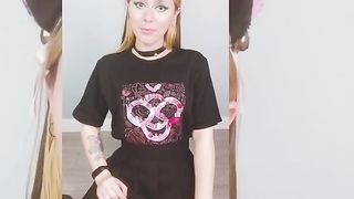 Pretty cat girl asks you to join her and watch anime together