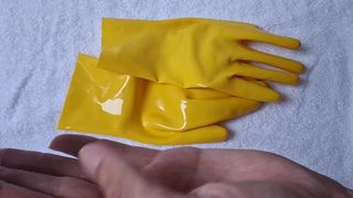 DREAMOFEVOLUTIONVIP - TODAY LATEX GLOVES FROM RUBBERFASHION YELLOW / RED /MY FIRST WHISPERED WORDS TO YOU