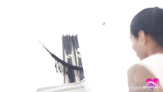 Anal orgasm with squirt in the hammock - 0% pussy