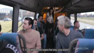 A librarian in the bus wet, Anna de Ville (self directed) 9on1, ATM, DAP, Gapes, Monster ButtRose, Pee Drink, Swallow GIO2282
