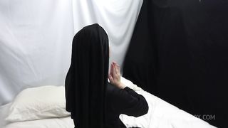 Horny nun gets it in the ass
