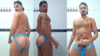 EXIBINDO MEU RABAO COM A MARQUINHA DE SUNGA,OLHA QUE BRONZEADO MARAVILHOSO - VIDEO COMPLETO