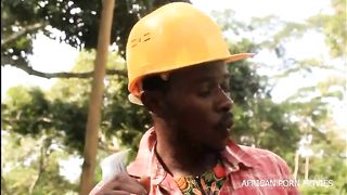 POV anal public fuck in the bush between two villagers during a meeting after the fields on African porn movies