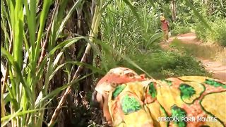 POV anal public fuck in the bush between two villagers during a meeting after the fields on African porn movies