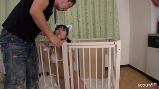 SKINNY JAPANESE TEEN GET FIRST CREAMPIE FUCK AT ROLEPLAY IN UNCENSORED JAV PORN