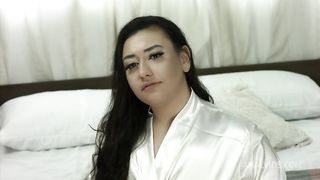 Chubby nympho has her ass ripped into a hard anal and takes a hand in pussy