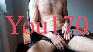 athletic guy masturbates his dick and waits for you to fuck in the mouth