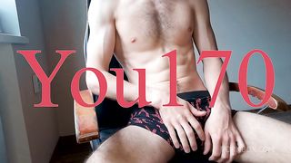athletic guy masturbates his dick and waits for you to fuck in the mouth