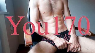 athletic guy masturbates his dick and waits for you to fuck in the mouth