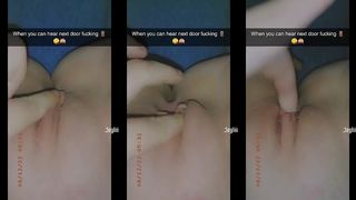 NAUGHTY TEEN LISTENS TO NEIGHBORS FUCKING NEXT DOOR - JOYLIII