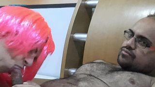 HE SUCKS YOUR DICK BETTER THAN HIS WIFE AND STILL GIVES THE ASS.