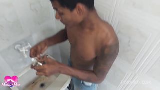 Milk in the asshole with BBC Bricklayer