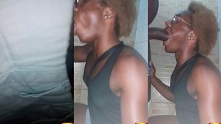 MAMEI UM PICAO PRETO NO BANHEIRO DO CINE PORNO!