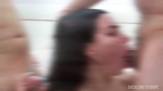 First time (Wet) Arish Lamborghini, 14 loads, Cum in Mouth, Bukkake, 5on1, BBC, Pee drink, DAP, Swallow