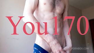 a guy with a beautiful body of an athlete jerks off his dick