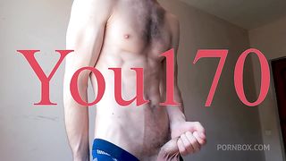 a guy with a beautiful body of an athlete jerks off his dick