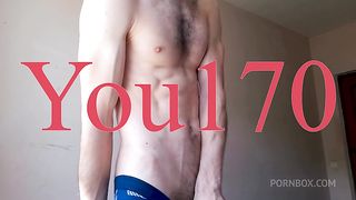 a guy with a beautiful body of an athlete jerks off his dick