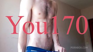 a guy with a beautiful body of an athlete jerks off his dick