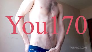 a guy with a beautiful body of an athlete jerks off his dick