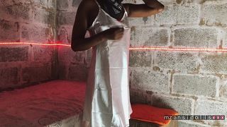 SEXY EBONY BABE,TWERKING & RIDING DICK IN A NIGHT DRESS