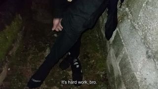 COUPLE PEEING AND HAVING SEX IN PUBLIC BEHIND THE CHURCH