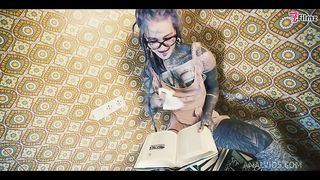 ANAL gapes and PISS on books and TOYS - PEE, ANAL, ATM, Toys (goth, punk, alt porn) ZF060