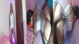 LE PUSE EL CORSET DE MI MUJER A MI EMPLEADA Y LA FOLLE COMO SI FUERA MI ESPOSA AL FINAL LA LLENE DE SEMEN POR PUTA!! FULL ON XRED / SHEER