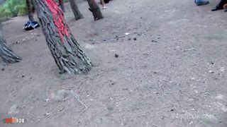 Natural Bigtits babe Lisa Spice fucking in the woods