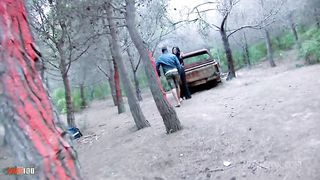 Natural Bigtits babe Lisa Spice fucking in the woods