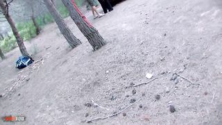 Natural Bigtits babe Lisa Spice fucking in the woods