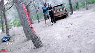 Natural Bigtits babe Lisa Spice fucking in the woods