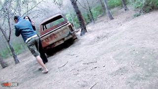 Natural Bigtits babe Lisa Spice fucking in the woods