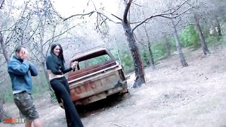 Natural Bigtits babe Lisa Spice fucking in the woods