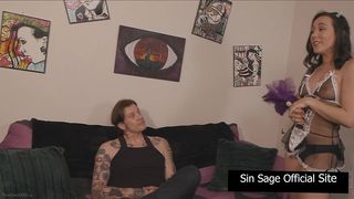 HORNY SINN READY TO PUNISH HIS SLAVE DICK DRAKE FOR GOOD CUM MILKING ORGASM