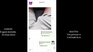 O fetiche dele e me ver com o short marcando meu brinquedo