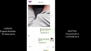 O fetiche dele e me ver com o short marcando meu brinquedo