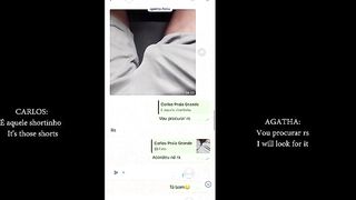 O fetiche dele e me ver com o short marcando meu brinquedo