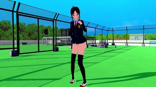 KAGUYA ON ROOF BIG ASS HENTAI ANIMATION 3D GAME