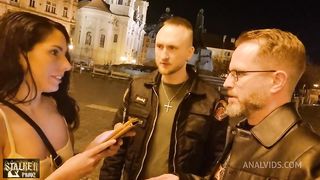 [DRY] Awesome 0% Pussy session for Linda Del Sol by 2 stalking tourists, Rough Sloppy face fucking, Ball deep anal