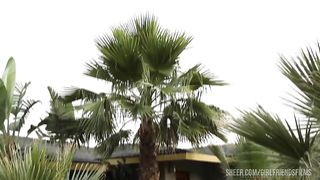 Lesbian MILF Dana DeArmond eats the pussy of Cytherea poolside