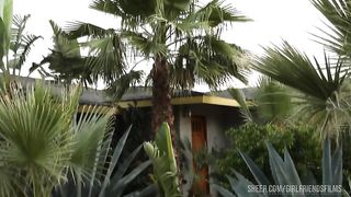 Lesbian MILF Dana DeArmond eats the pussy of Cytherea poolside