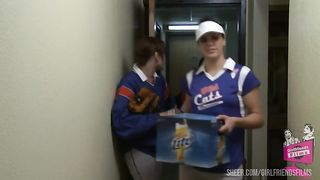 Bobbi, Dana, Hayden and Stephanie are letting off steam on the road with some 4-some action