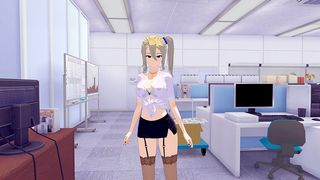 HAYASAKA BIG BOOBS IN OFFICE HENTAI ANIMATION 3D GAME