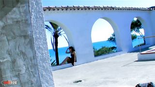 Skinny babe Gabrielle Neva gets ass fucked at the beach