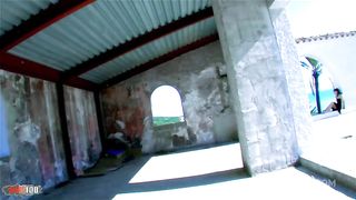 Skinny babe Gabrielle Neva gets ass fucked at the beach