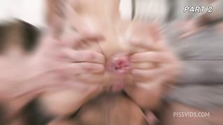 Izzy Wilde VS Laura Fiorentino #2wet, 6on2, ATOGM, DAP, Gapes, ButtRose, Pee Drink, Squirt Drink, Cum in Mouth, Swallow BTG094