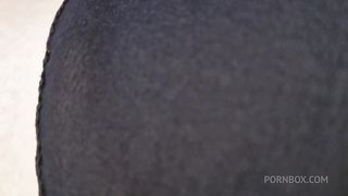 My friend gives me a pedicure in the shop