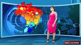 The forecast host can't resist and does a hot anal